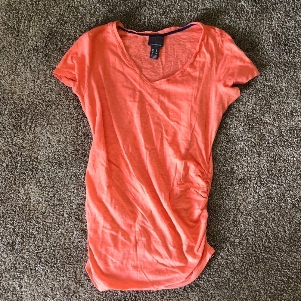 Oh Baby by Motherhood Orange Maternity Short Sleeve Tee